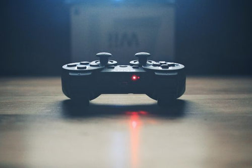 game controller on table